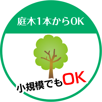 伐採グループ 金沢は庭木1本からOK 小規模でもOK!!
